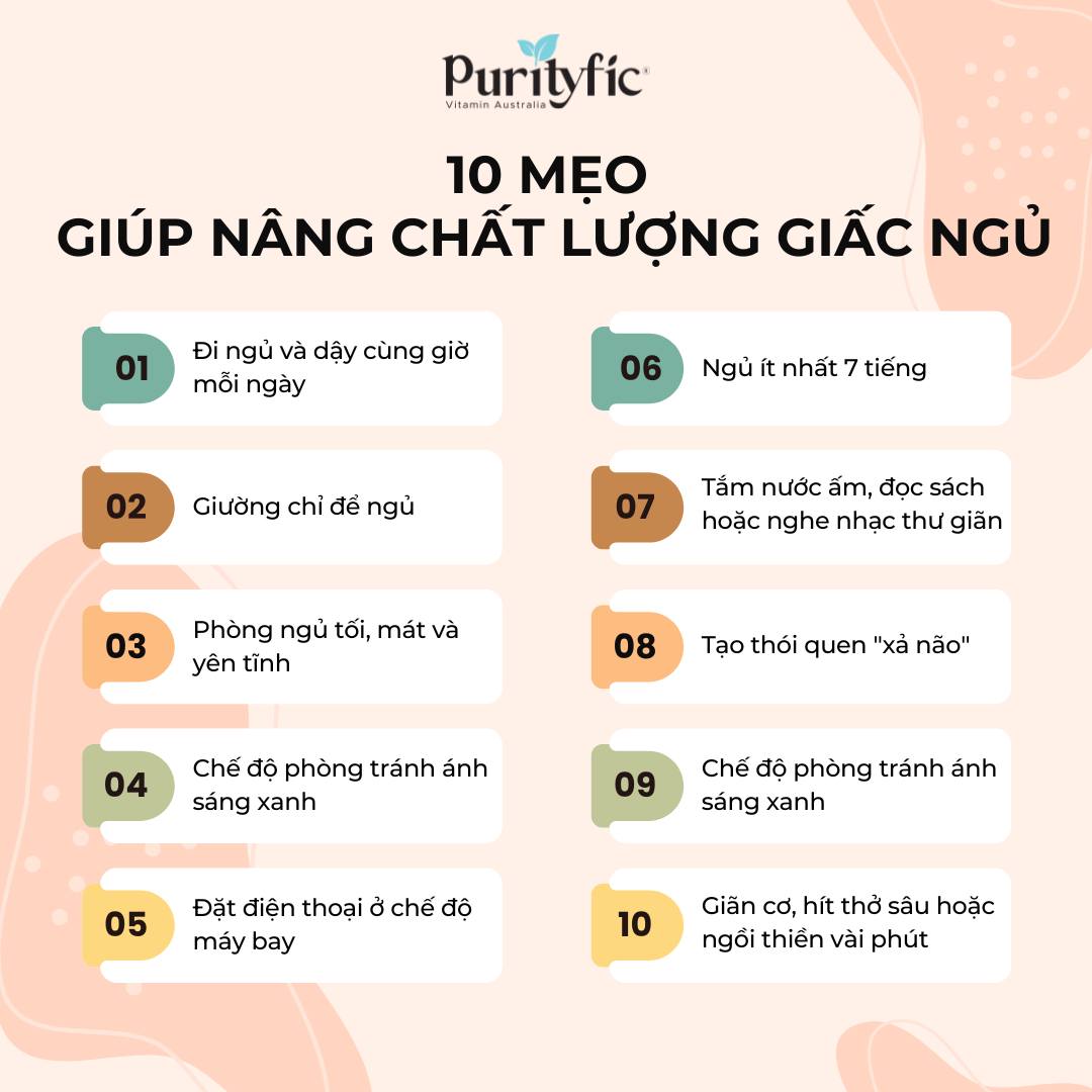 10 MẸO GIÚP NÂNG CAO CHẤT LƯỢNG GIẤC NGỦ